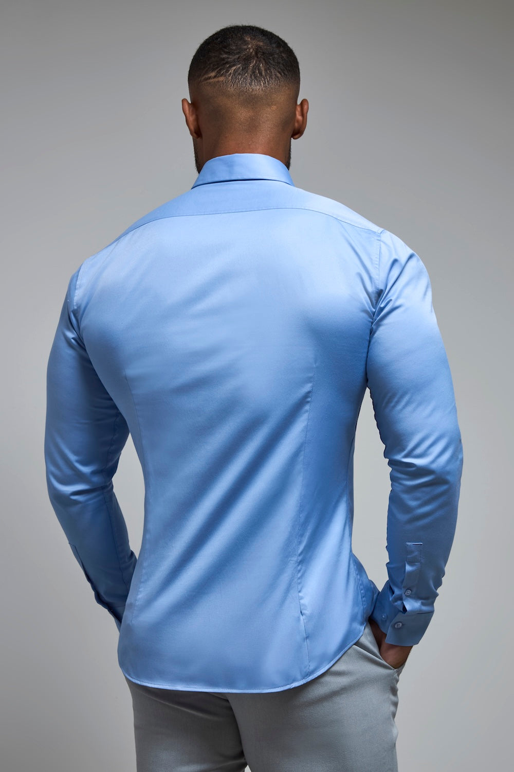 Athletic Fit Signature Shirt in Mid Blue