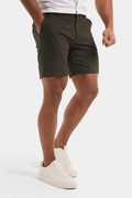 Athletic Fit Stretch Chino Shorts 7" in Khaki