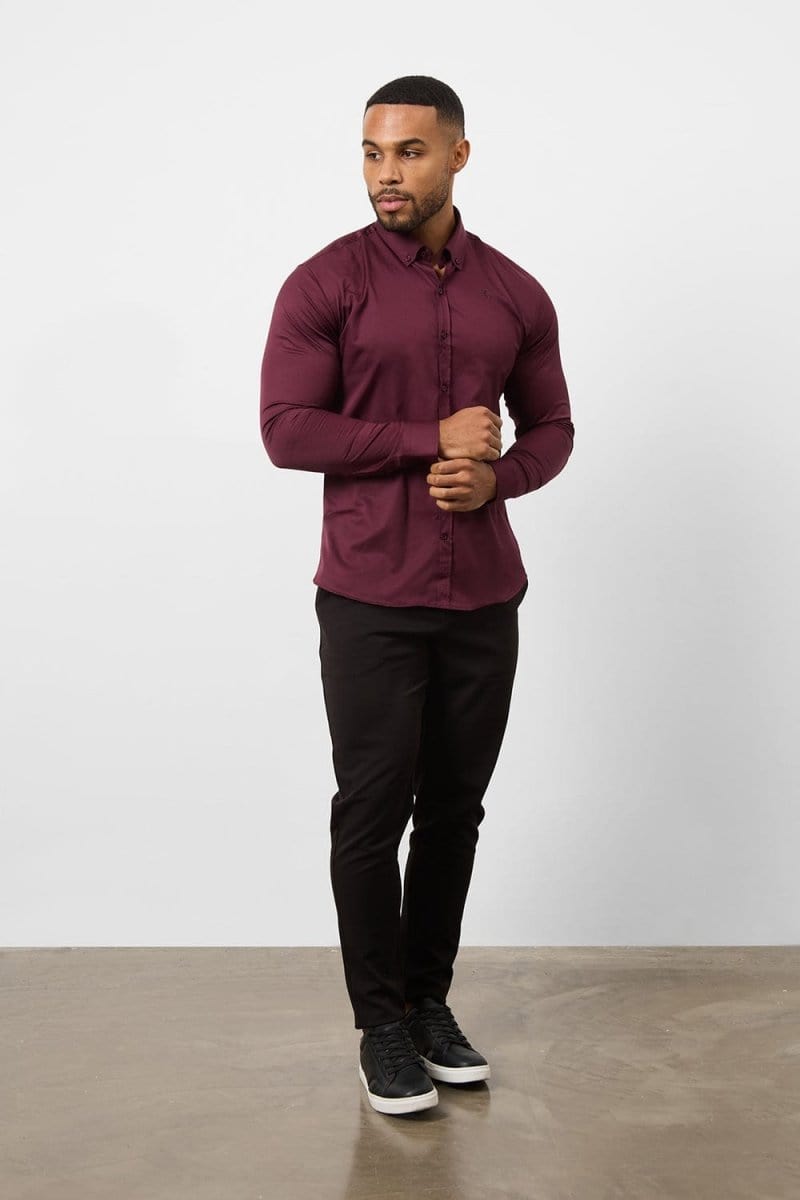 Athletic Fit Signature Shirt 2.0 in Burgundy