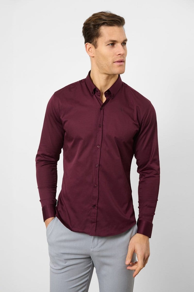 Athletic Fit Signature Shirt 2.0 in Burgundy